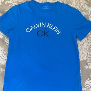 Calvin Klein Royal Blue Tee with White and Black Logo